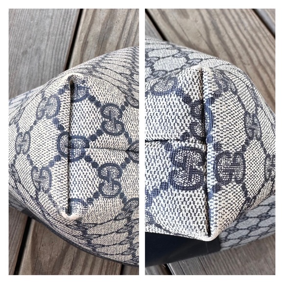 Gucci Vintage Sherry Line Supreme GG Tote Marmont Navy - Picture 8 of 16